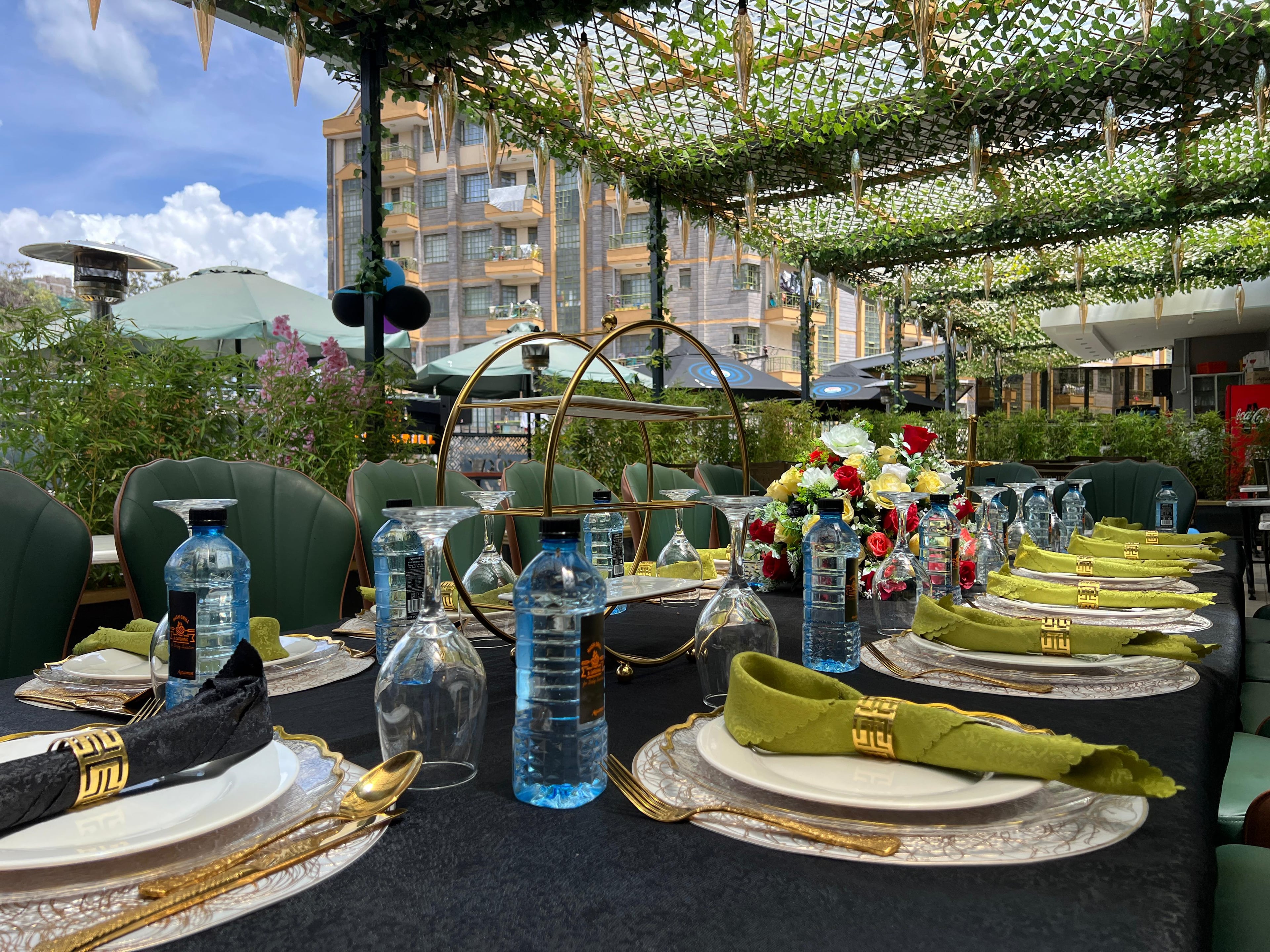 Professional catering setup