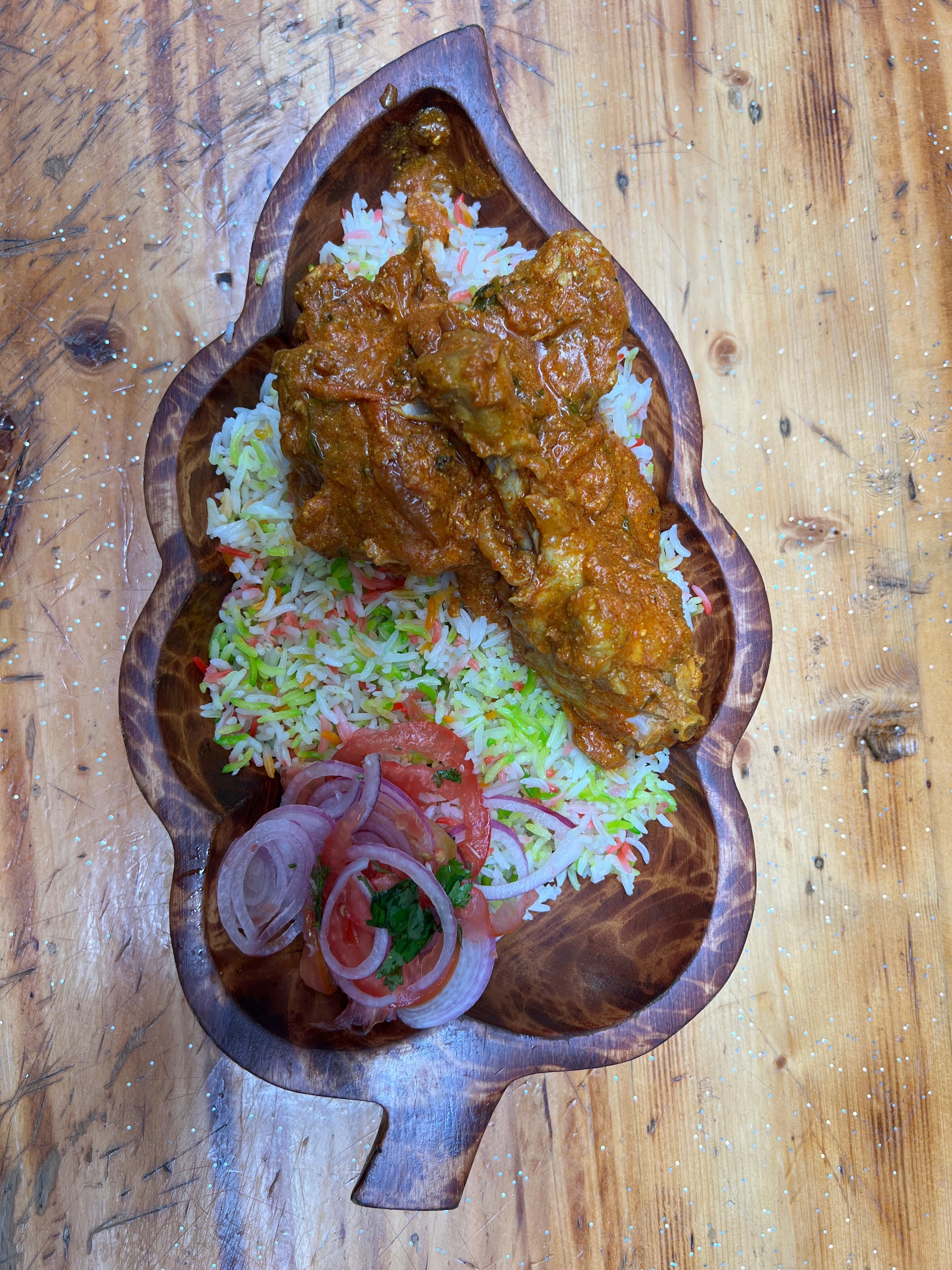 Flavorful chicken biryani