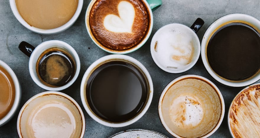 Variety of teas and coffees